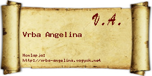 Vrba Angelina névjegykártya
